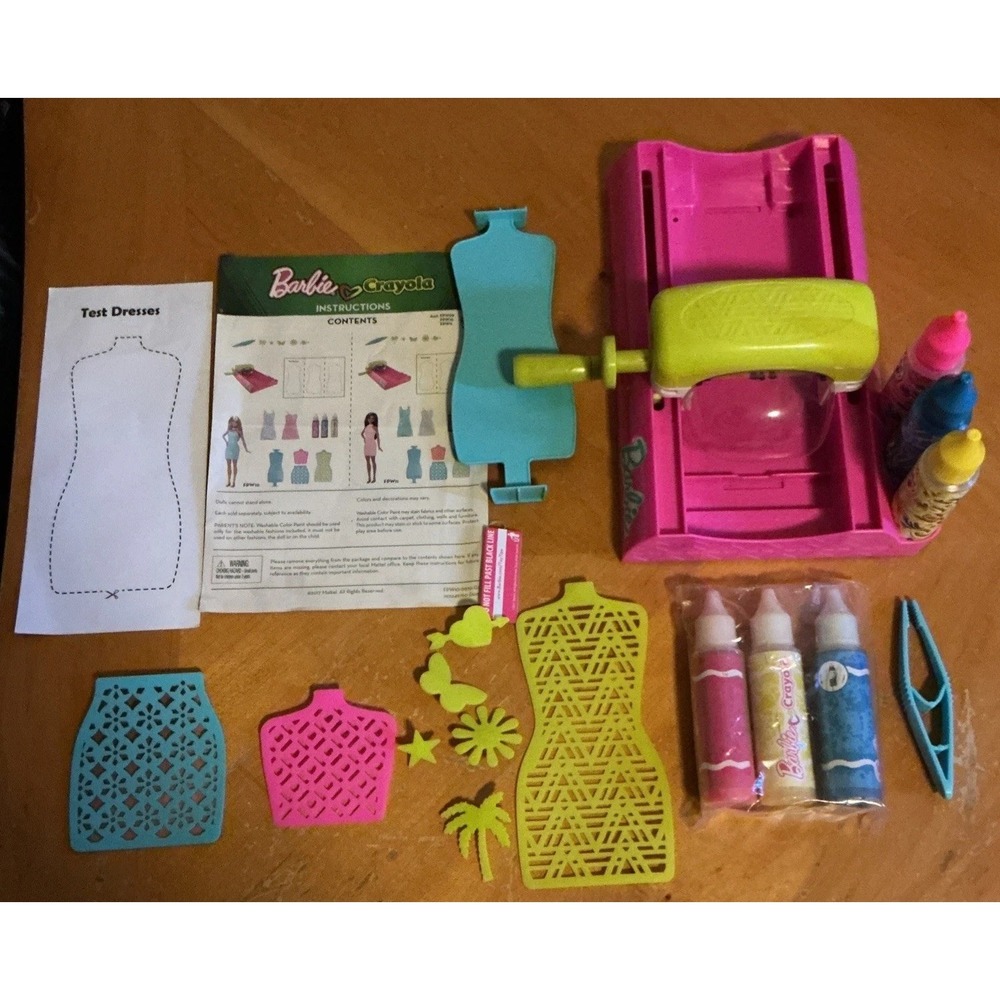 Barbie Crayola Tie Dye Kit With Instructions And Dyes